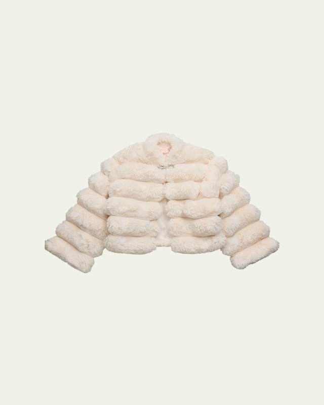 Girl's Winter Wonderland Faux Fur Puffer Jacket, Size 3T-11